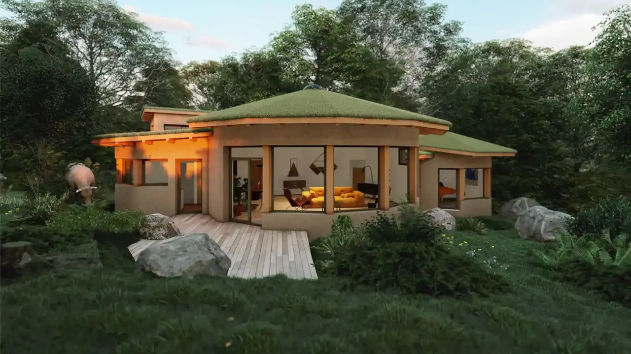 Maison bois-paille en auto-construction